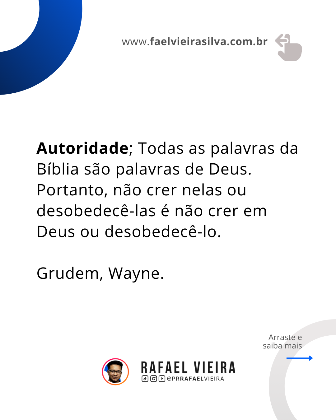 4 Categorias da fala de Deus.